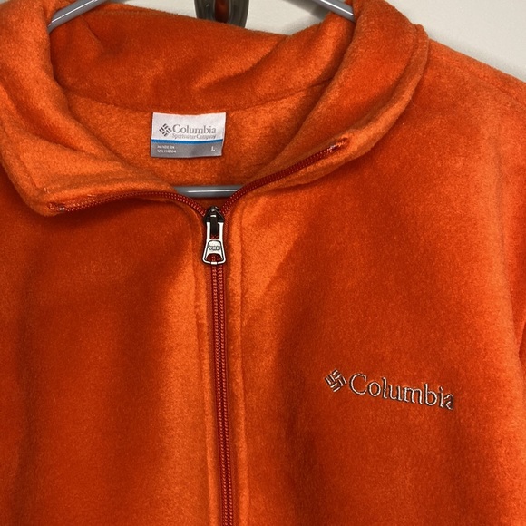 NEW! Columbia Men's Cliff Ridge EXS Half Zip Orange Fleece Pullover Size Large - Picture 3 of 4